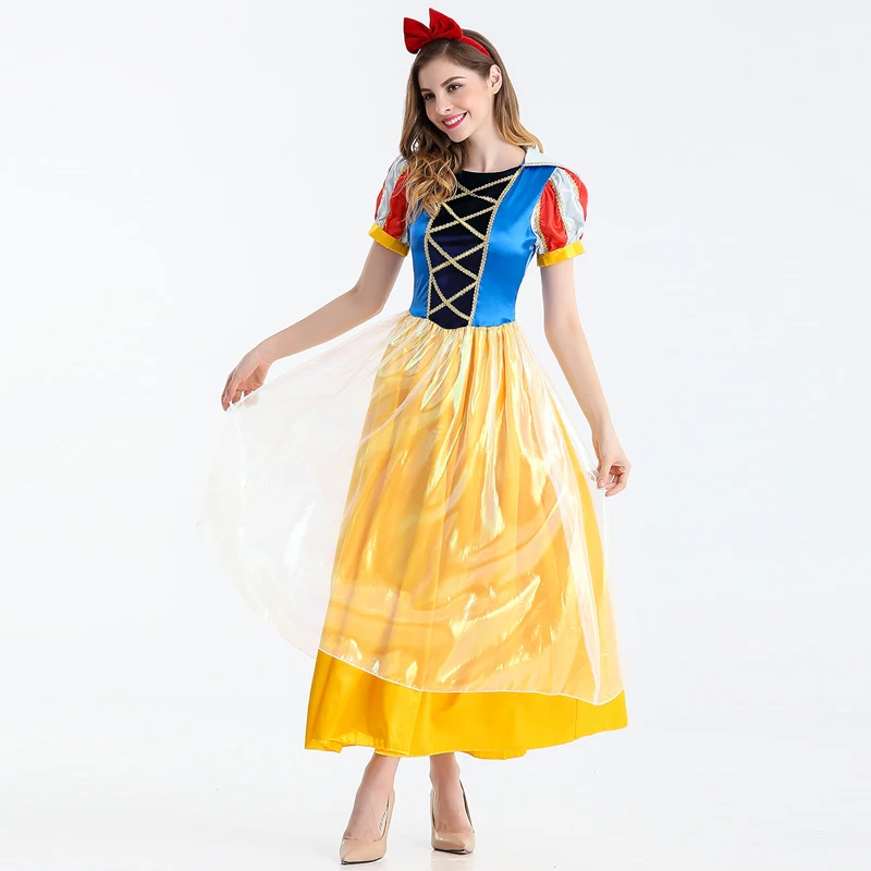 New Fashion Snow White Fancy Dress for Adult font b Women b font Halloween Carnival Short