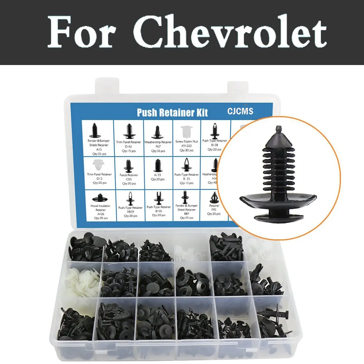 415x Car Rivet Weatherstrip Rivets Push Pin Fasteners Kit Rivets For