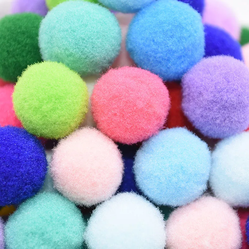 100Pcs 10/15/20/25mm Mini Fluffy Soft Pom Poms Pompoms Ball Handmade Kids Toys Wedding Decor DIY Sewing Craft Supplies pom poms craft supplies fluffy ball accessories
