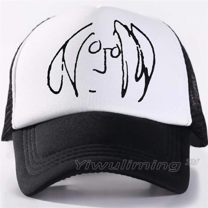 

New Summer Trucker Caps john lennon Cool Summer Black Adult Cool Baseball Mesh Net Trucker Caps Hat for Men Adjustable