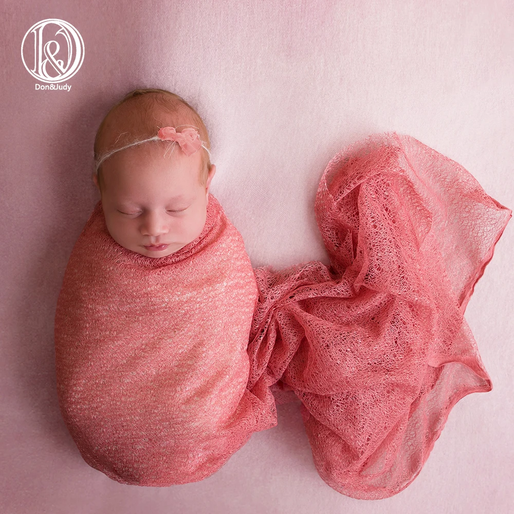 

D&J 150x100cm New Baby Photography Prop Stretch Knit Mesh Gauze Background Blankets Accessories Infant Studio Shoot Photo Props