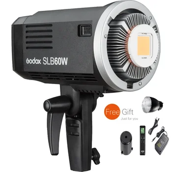 

Godox SL Series SLB60W White LED Video Studio Light 60WS 5600K Color Temperature Lithium Battery 11.1V 8700mAH Bowens Mount
