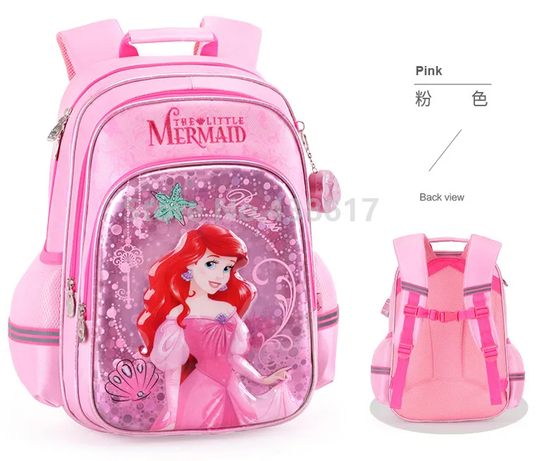 Fashion Little Mermaid Princess Ariel Girls School Bag Pencil Case For Kids Chil