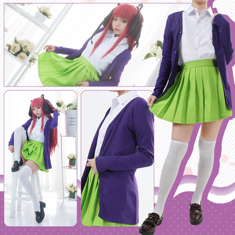 Аниме куинтэссенция кинтуплеты Косплей костюмы Itsuki Nakano Miku Nakano Yotsuba Nino Ichika Косплей Костюм Хэллоуин