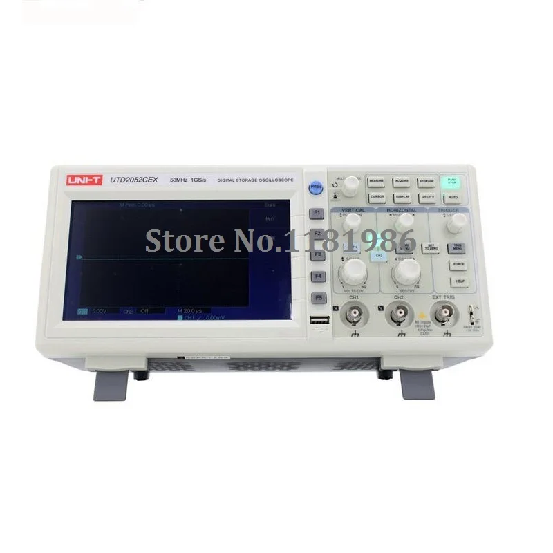 

UNI-T UTD2052CEX Digital Storage Oscilloscope Scopemeter 50MHz 2 Channels 1GSa/s 7'' TFT LCD 800x480 USB AC100-240V