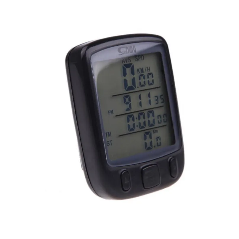 Water Resistant Bike Computer Green Backlight Bicycle Computer Digital Speedometer Cycle Velo Computer Odometer #2A24 (3)