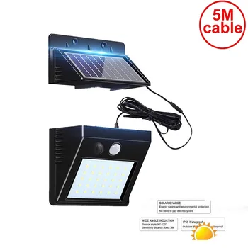 

30 leds solar light led lamp home outdoor desk waterproof wireless radar garden garage patio lantern security deck fence decor