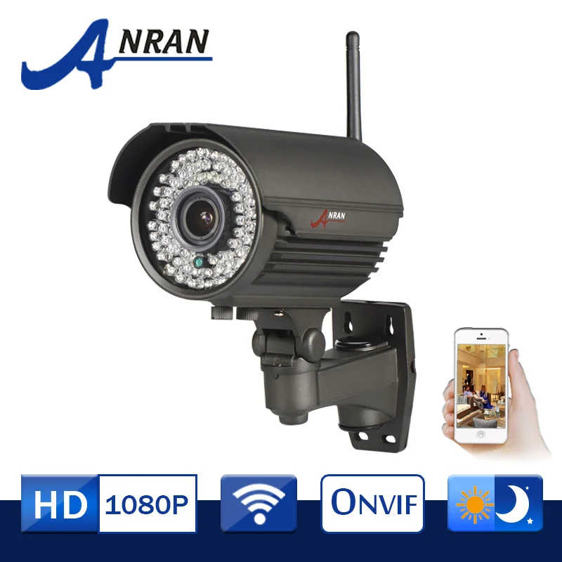 1080P IP Camera WIFI Remote View H.264 HD Outdoor Wireless CCTV Onvif 78 IR Varifocal 2.8-12mm Lens Security Surveillance Camera