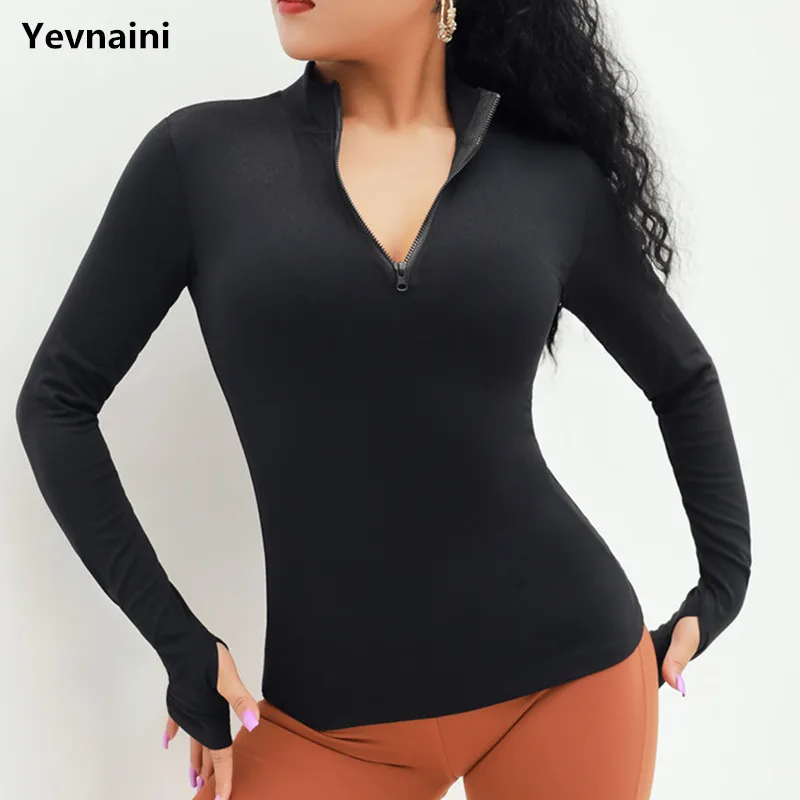 

Breathable Sportswear Women T Shirt Sport Suit Yoga Top Quick-Dry Running Shirt Gym Clothes Sport Shirt Half zip sports Jacket