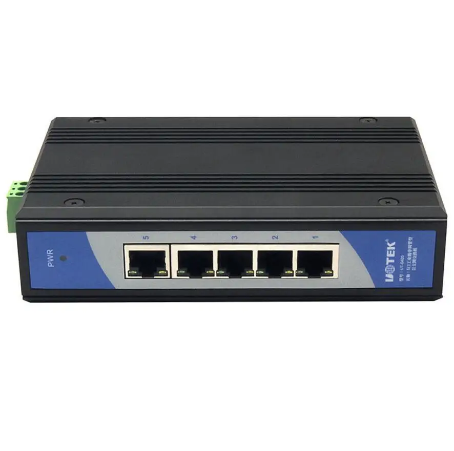 UT 6405 5 port industrial grade non managed switch 10/100Mbps