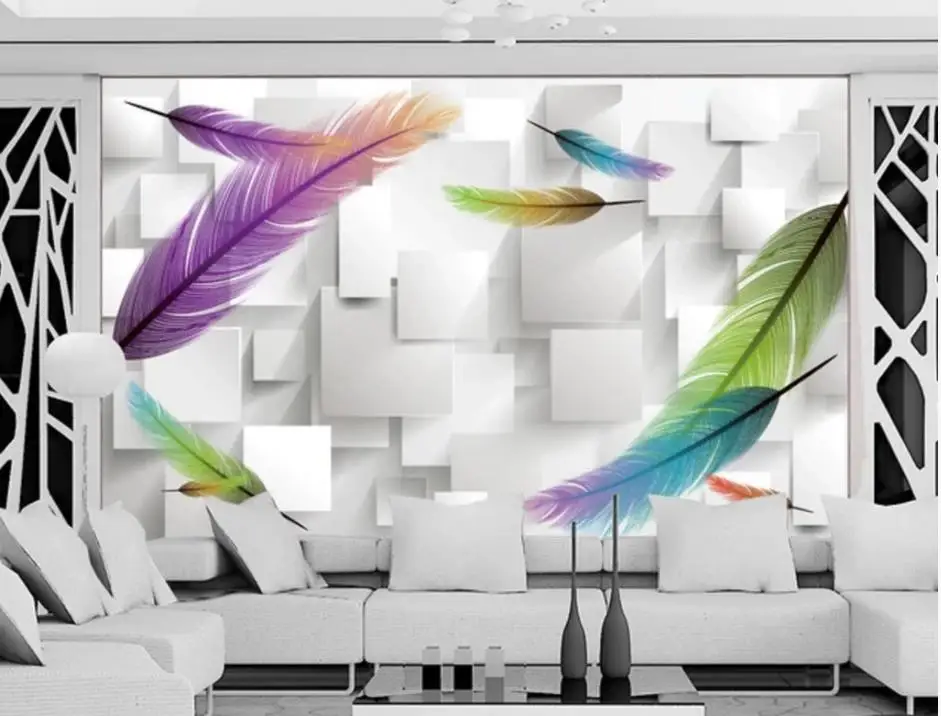 Fashion feathers simple 3D background wall wallpaper for walls 3 d for living room Fashion feathers simple 3D background wall wallpaper for walls 3 d for living room