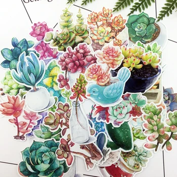 

27pcs Watercolor Drawing Succulent plants Cactus sticker Diary Notebook Planner Scrapbooking Stickers kawaii pegatinas naklejki