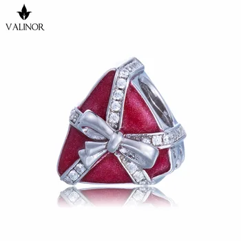 

Red gift 925 Sterling Silver beads charms fit Bracelets Never change color DDBJ019