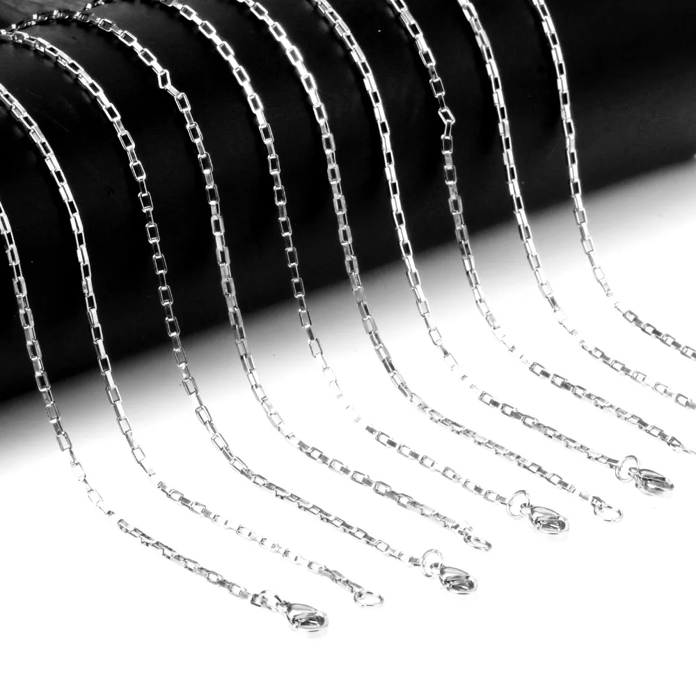 Цепь LUXUSTEEL для мужчин и женщин длинное ожерелье из нержавеющей стали с