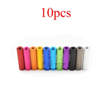 

10PCS M3x10mm Thread Aluminum Post Aluminum Spacer Pillar Standoff Rod Column for RC Drone Aircraft Parts Accessories