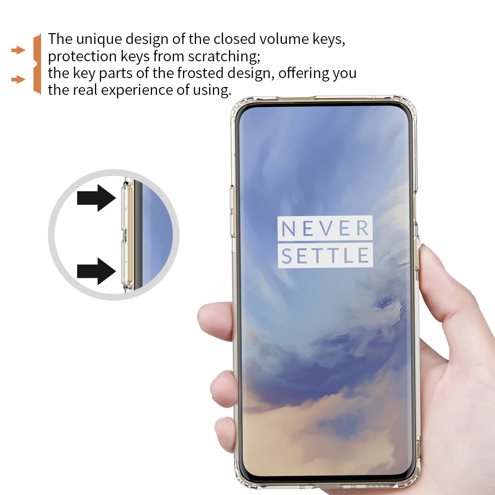 TPU чехол для OnePlus 7T One Plus 7 Pro Корпус Nillkin натуральный прозрачный мягкий Кремний Мягкий чехол OnePlus 7 Чехол