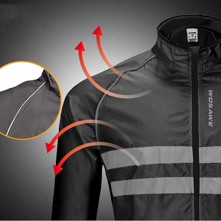 WOSAWE высокая видимость мотоциклетная ветровка куртка Giubbotto Moto WindCoat для мужчин женщин Водонепроницаемый Безопасность мотокросс горный велосипед