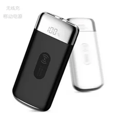 Qi беспроводной банк питания 10000 mAh универсальный банк питания 18650 зарядное устройство с ЖК-экраном для мобильных телефонов для iphone