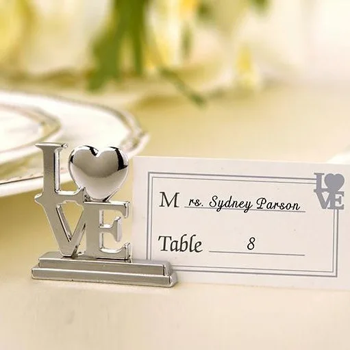 200pcs place card holder and 200pcs plain card Love Wedding Table Place