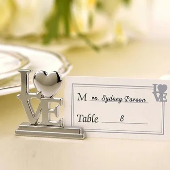 

200pcs place card holder and 200pcs plain card Love Wedding Table Place Card Holder Bridal Shower Wedding Souvenirs Favor