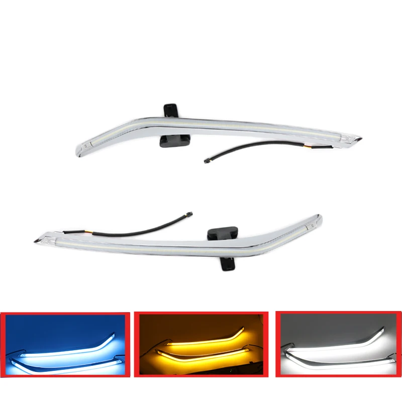 

Car Headlight LED Eyebrow Daytime Running Light DRL With Yellow Turn Signal Light For Hondas Jazz/Fit 2014-2018 Eyebrow DRL