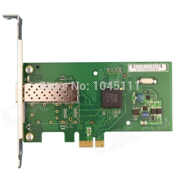 Сетевой адаптер Winyao WY580F1SFP PCI E X1 Gigabit Fiber Ethernet intel82580 VLAN ROS Esxi5.5|nic card|ethernet network adaptergigabit