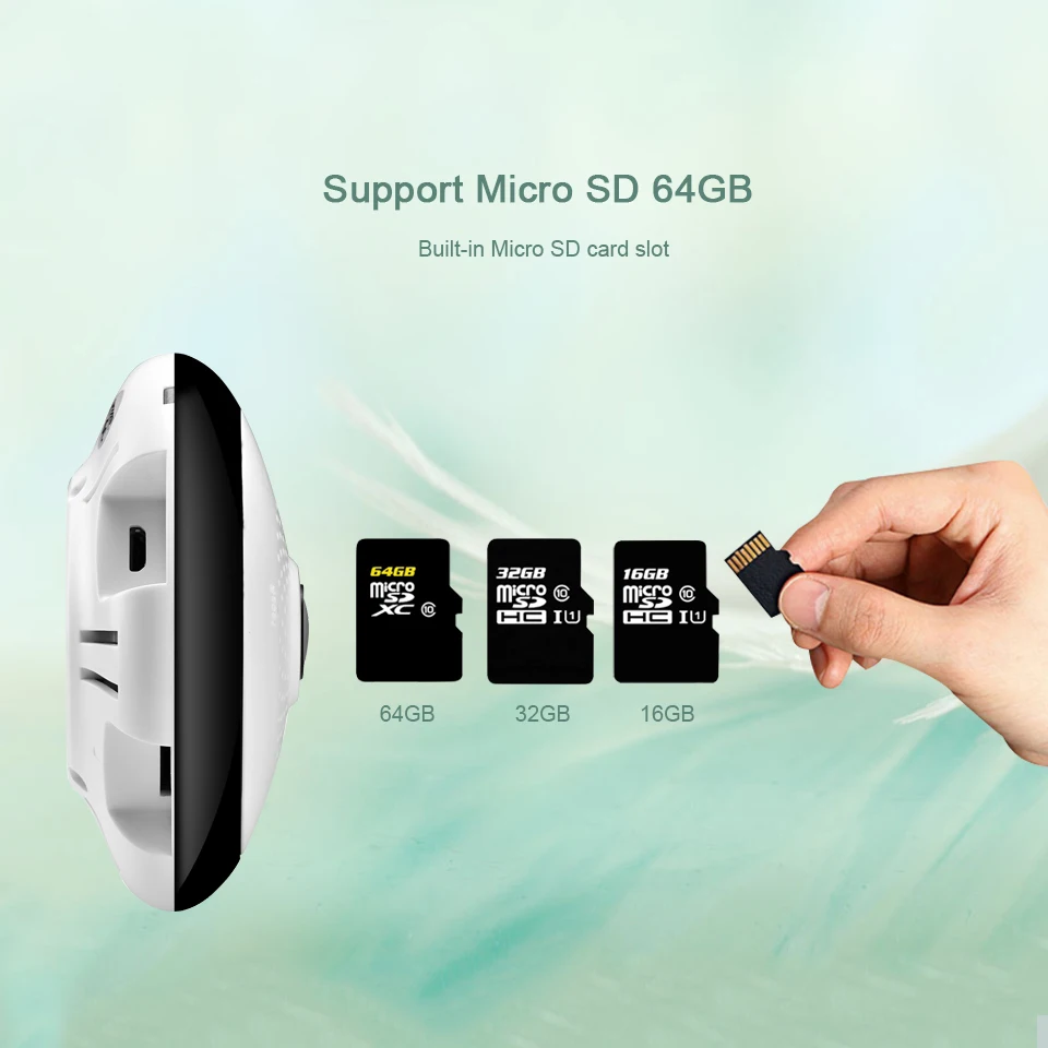 BESDER рыбий глаз VR 360 градусов панорамная камера HD 960P беспроводная Wifi ip домашняя
