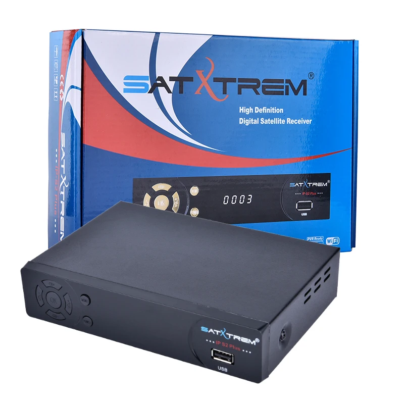 Satxtrem IPS2 Plus DVB-S2 Full HD 1080p Satellite TV Receiver Free Subscription Cccams Cline For 1 year Spain Europe IPTV TV Box