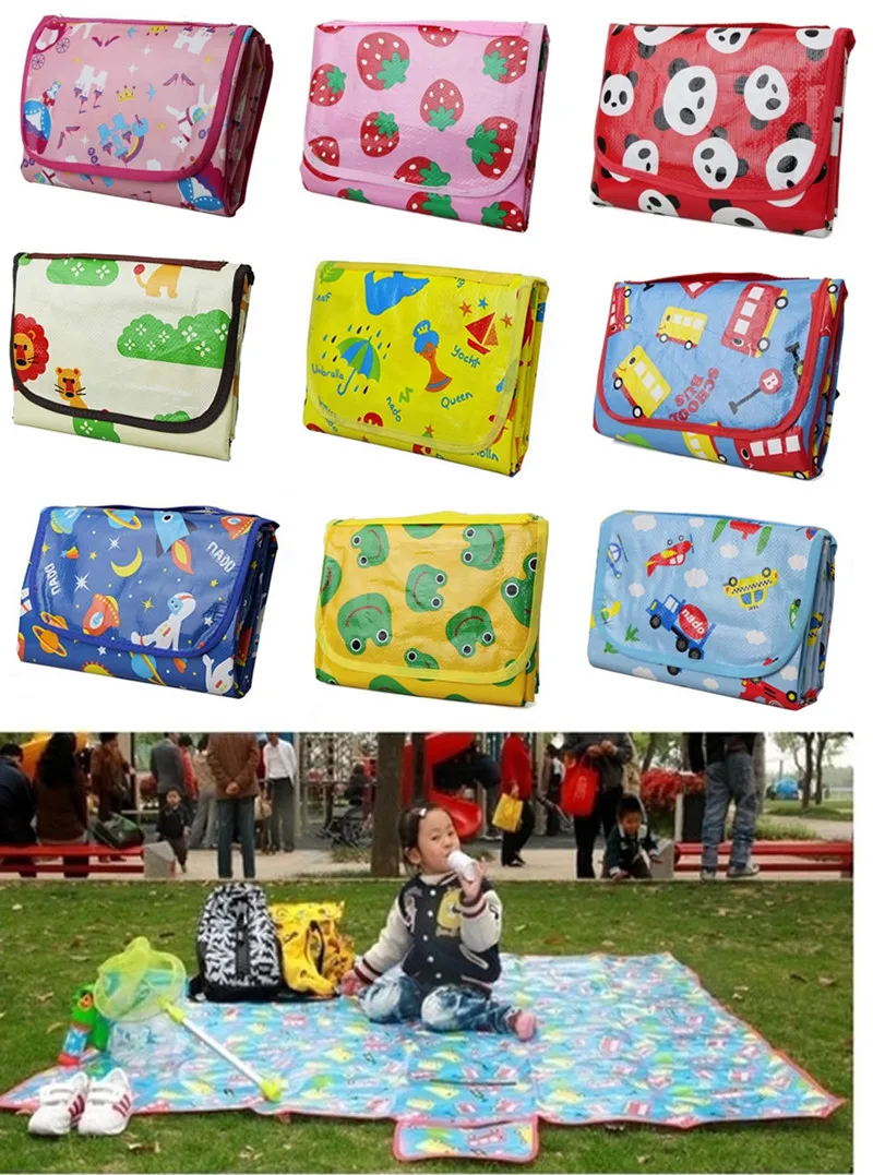 

2017 Fashion Cute Children Kids Toddler Baby Crawling Pad Travel Picnic Mat Travel Play Activity Carpet Blanket Soft Mats Pads