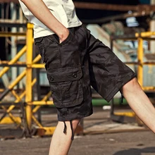 Летние мужские шорты Карго свободные армейские шорты Мужская классическая камуфляжная форма мужские повседневные шорты masculino