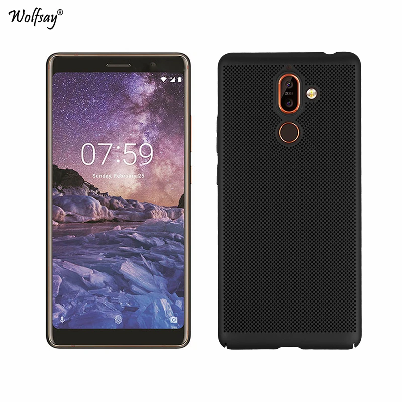 Wolfsay Матовый Жесткий Чехол для Nokia 7 Plus ультра-тонкий 360 Полный Proective PC теплоотвод