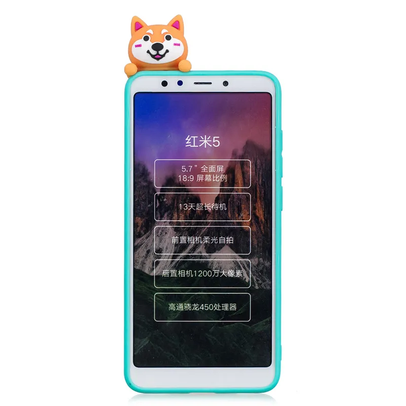 Fundas para Xiaomi Redmi 5 Plus funda para Xiaomi Redmi 5 funda Redmi 5 funda Redmi 5 Plus funda 3D dibujo animado juguete Cute Soft Silicone Phone Fundas