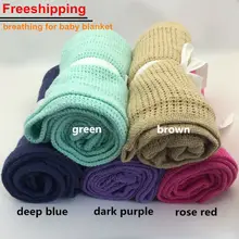 100×80 Baby Blanket Newborn Summer Breathable Cotton Sleeping Blanket Kids Car/Crib Simple Casual Hole Wrap Swaddling Blankets