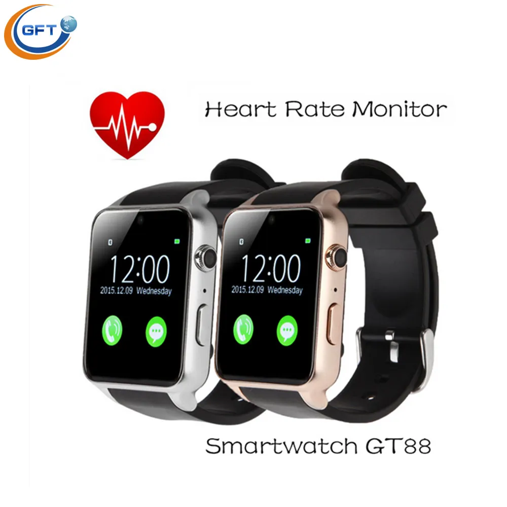 GFT Bluetooth Smart Watch gt88 font b Smartwatch b font Sports Watch For Apple iPhone Android