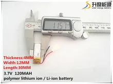 Free shipping Bluetooth headset Bluetooth cell battery 401030 401230 3.7V lithium polymer battery Battery MP3 Wholesale