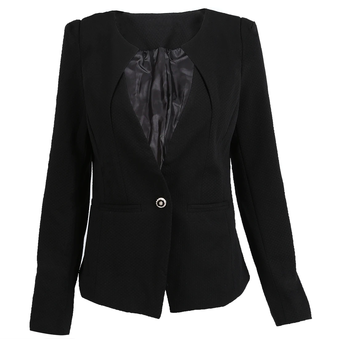 TFGS весенний осенний Женский Тонкий Блейзер Женское пальто повседневная куртка костюм с длинными рукавами на одной пуговице женские блейзеры пиджак в офисном стиле - Цвет: black
