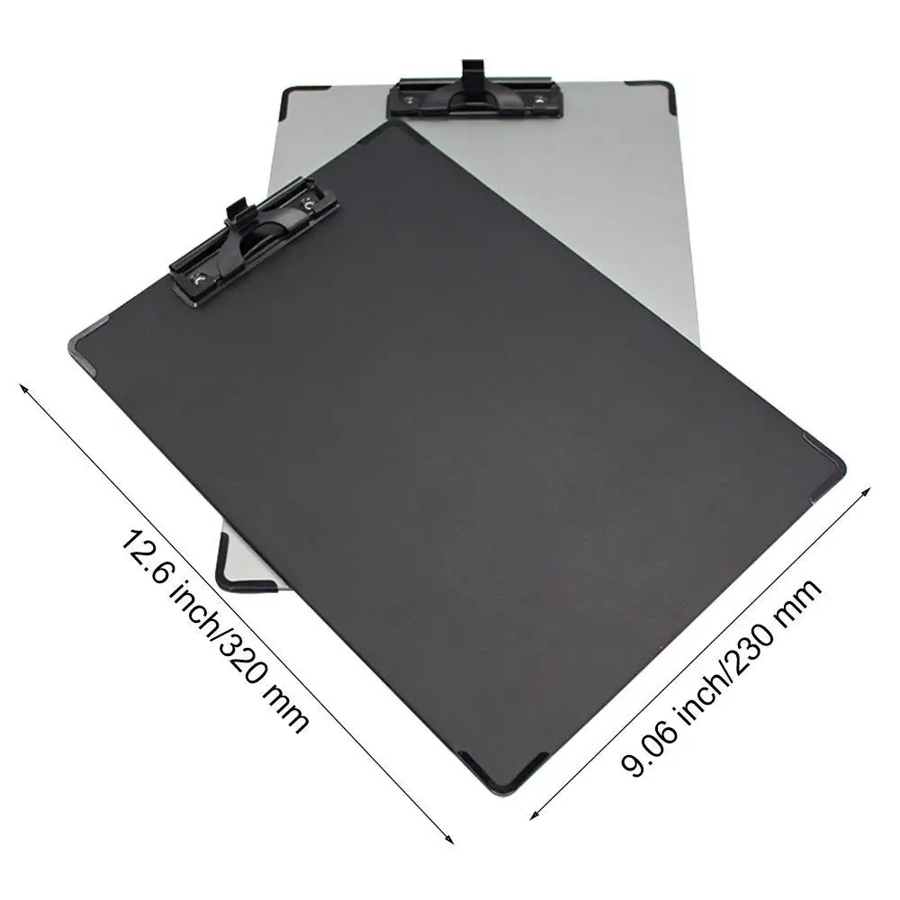 Waterproof планшет из ПВХ Set, Letter size Clipboard with Pen Slot, 2-Pack, 12,6x9,06 Inch (Black)