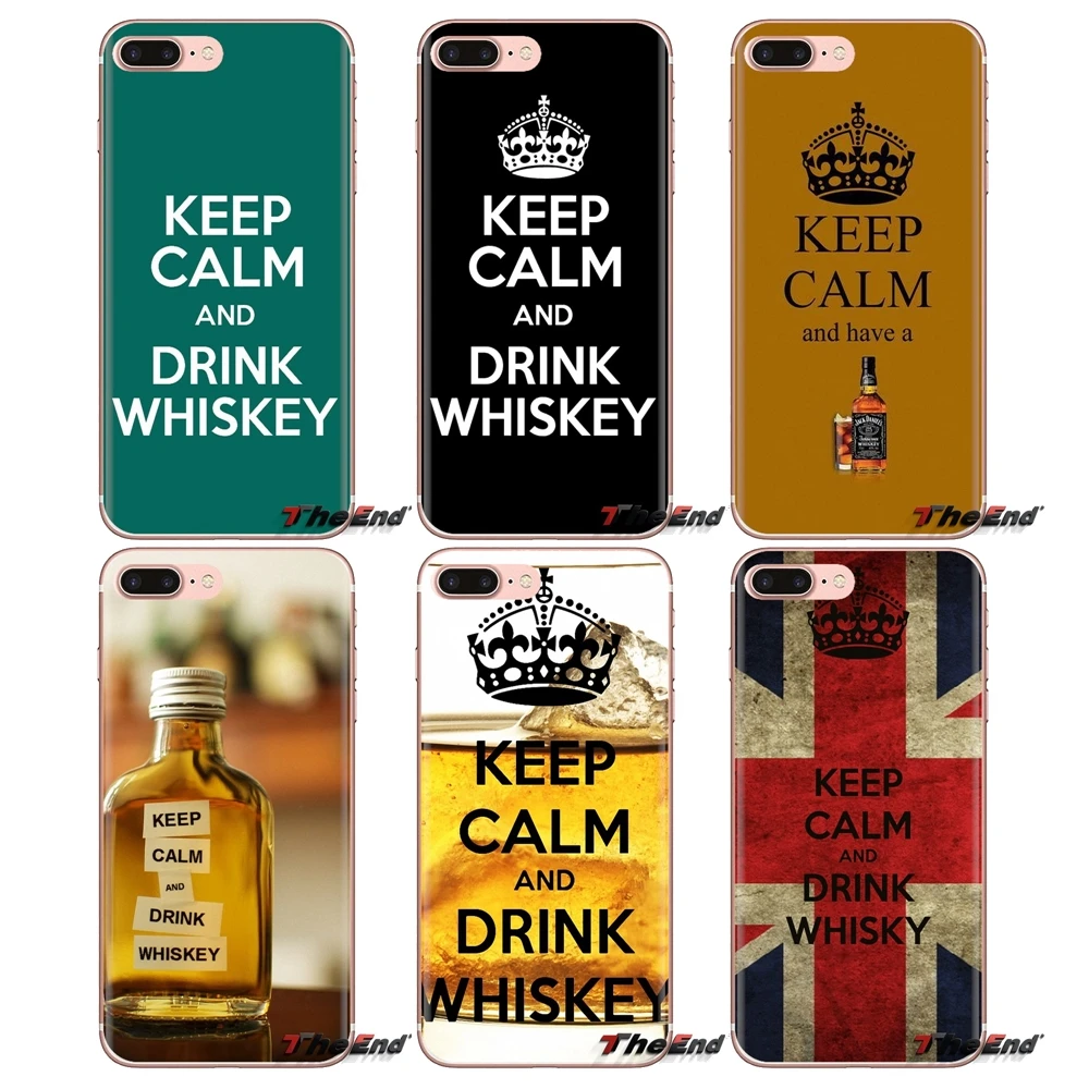 

Transparent Soft Case Cover Enjoy Keep Calm and Drink Whiskey For Huawei Mate Honor 4C 5C 5X 6X 7 7A 7C 8 9 10 8C 8X 20 Lite Pro