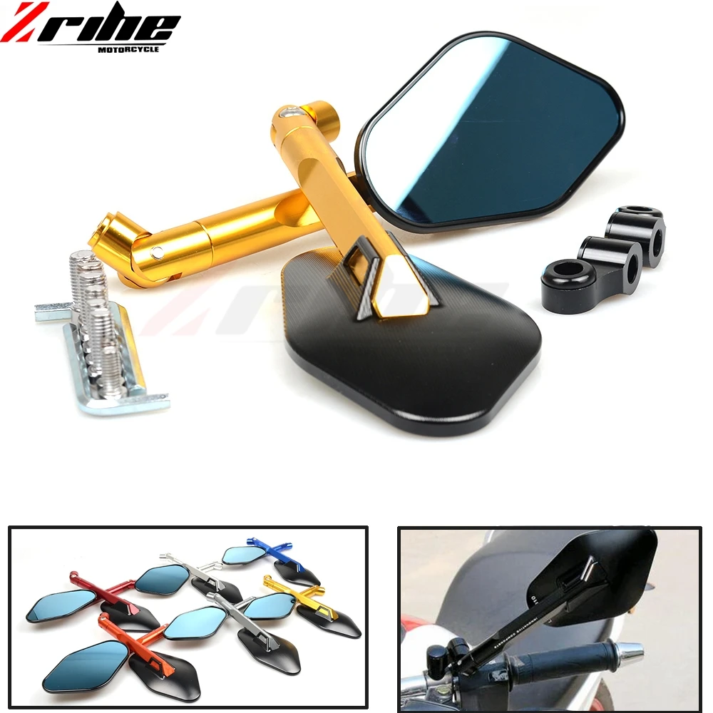 2PCS Universal Aluminum CNC Motorcycle Rearview Side mirror for Yamaha BMW Honda Suzuki Ducati Kawasaki KTM Hyosung benelli ATV