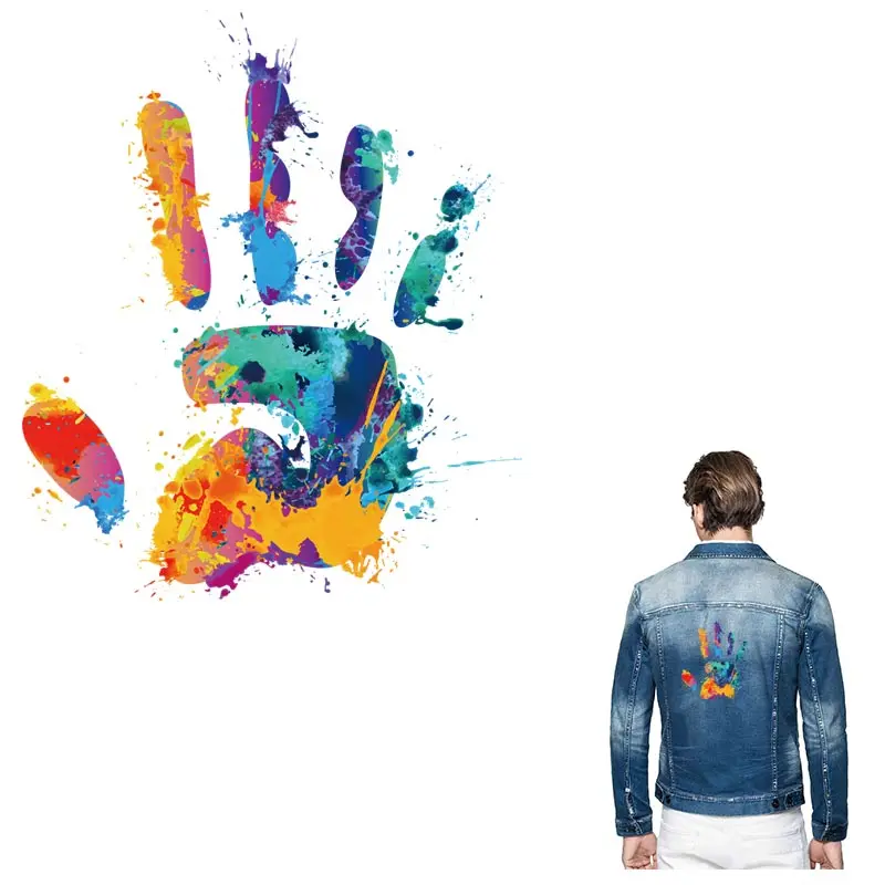 

Colorfur Palms Pattern Iron On Patches For Clothing High Quality Sticker A-levle Washable Clothing Patch Dcoration Appliqu S-088