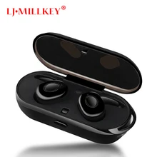 TWS Mini Bluetooth Earphones Headset Bass Stereo CSR4.2 True Wireless Voice Prompt Earbuds with Charging Box LJ-MILLKEY YZ111