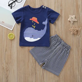 

Kids Baby Boys Clothes Sets Cartoon Short Sleeve t-shirt +shorts 2pcs Outfits Clothing Set Baby suit set