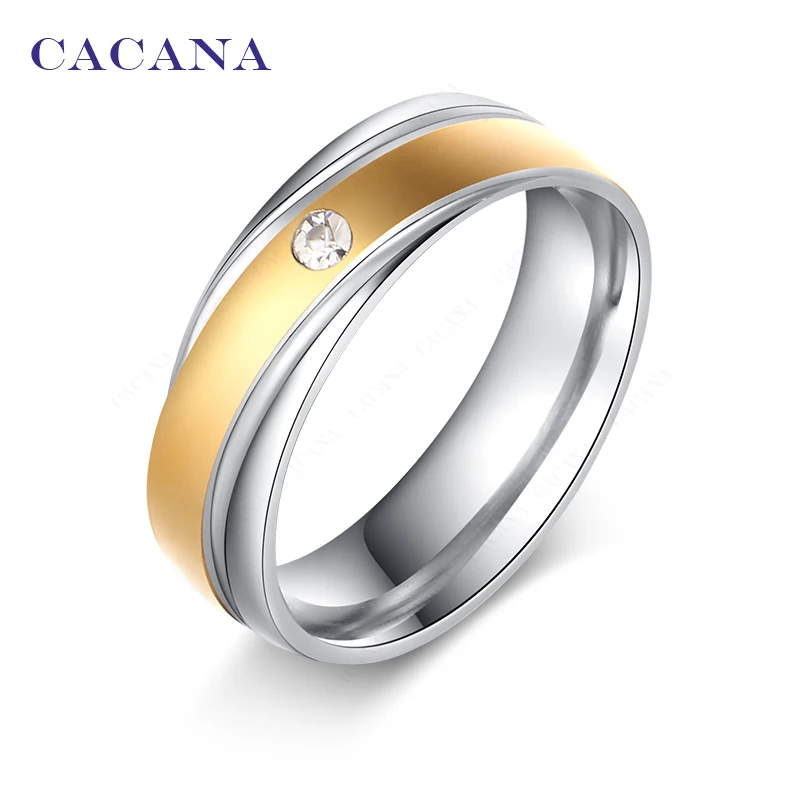 CACANA Stainless Steel Rings For Women Personalized Custom Fashion Jewelry Wholesale NO.R116