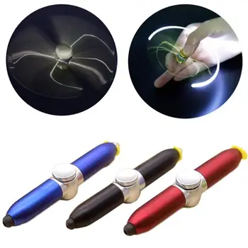 

Creative Decompression Fingertip Gyro Ballpoint Pen Cute Korean Stationery Luminous Ball Leisure Pens For Children Reduce Autism