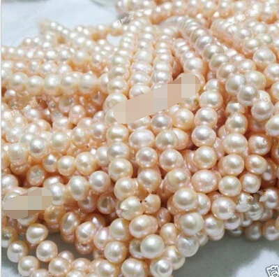 

huij 00704 Wholesale Strands Natural 9-10mm Pink Freshwater Pearl Loose Beads 15" 10pc