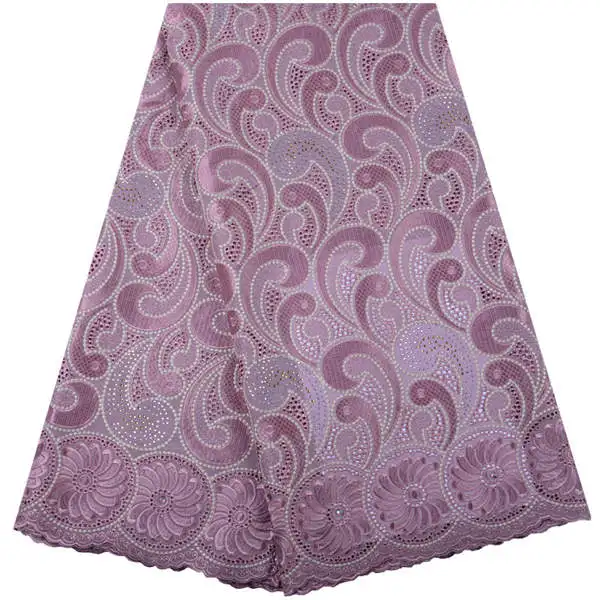 Лидер продаж новая фиолетовая африканская кружевная ткань швейцарская вуаль с камнями швейцарское хлопчатобумажное кружево высокого качества для свадьбы - Цвет: RED