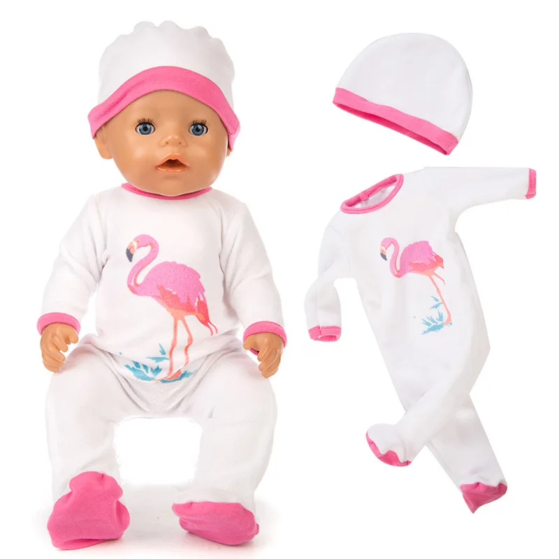 Toy Gift Doll Clothes accessories cute Flamingo set Fit 18 Inch American Doll&amp43cm baby doll Christmas gift | Игрушки и хобби