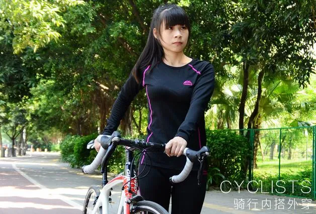 Veobike женское Спортивное плотное облегающее высокоэластичное термобелье осень-зима утепленное функциональное нижнее белье fema
