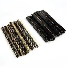 10 шт. 2,54 мм соединитель мужской женский набор 40 Pin 1x40 Однорядный 2,54 Разъемный PCB разъем полосы контактный разъем