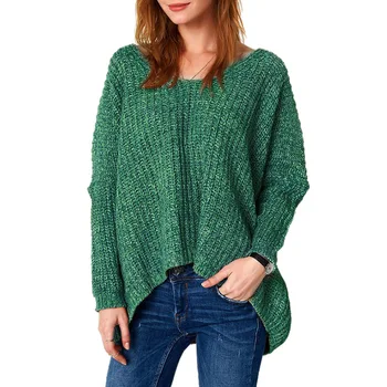 

Loose Deep V-neck Knitted Autumn Sweater Women 2019 Thick Warm Winter Women Sweaters And Pullovers Winter Clothes Women